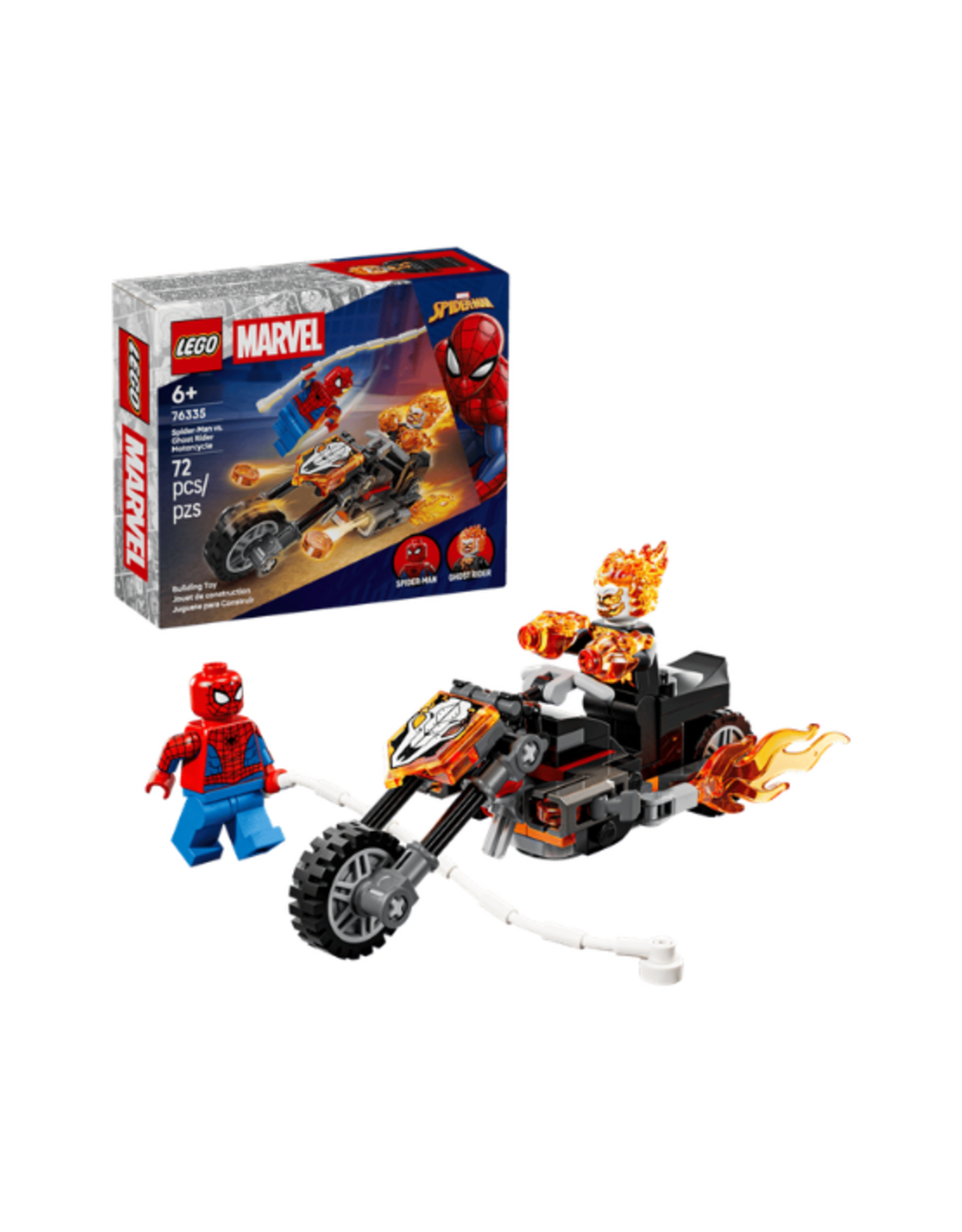 Lego Lego - Marvel - 76335 - Spider-Man vs. Ghost Rider Motorcycle
