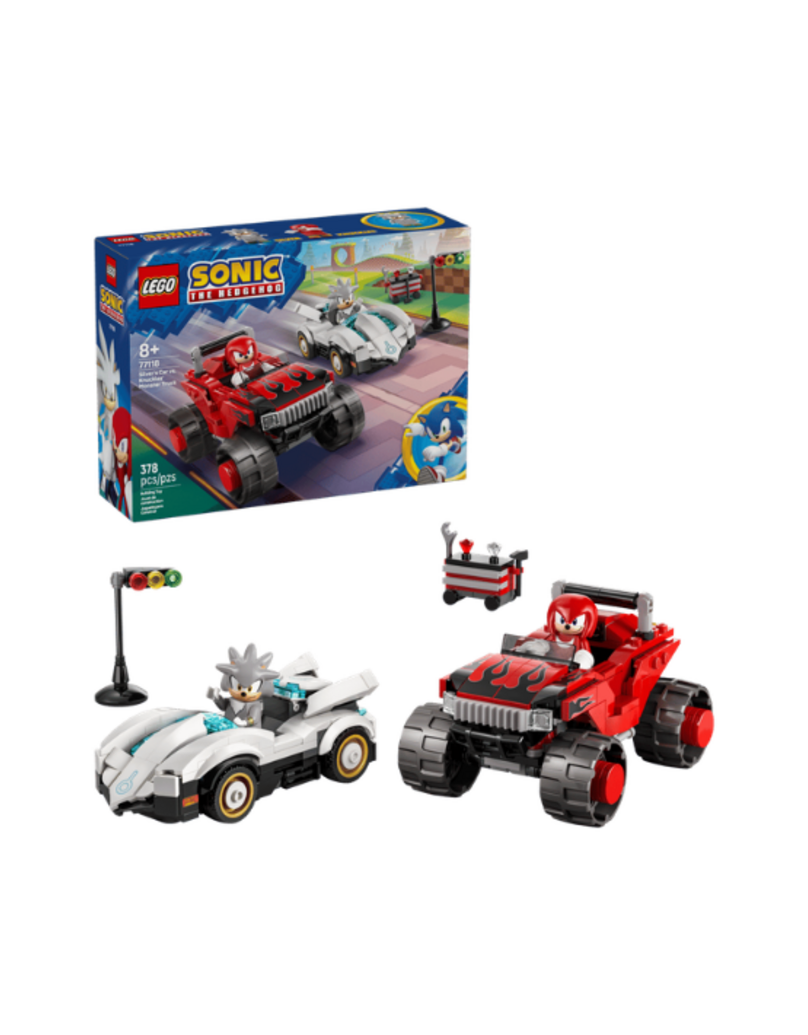 Lego Lego - Sonic the Hedgehog - 77118 - Silver's Car vs. Knuckles' Monster Truck