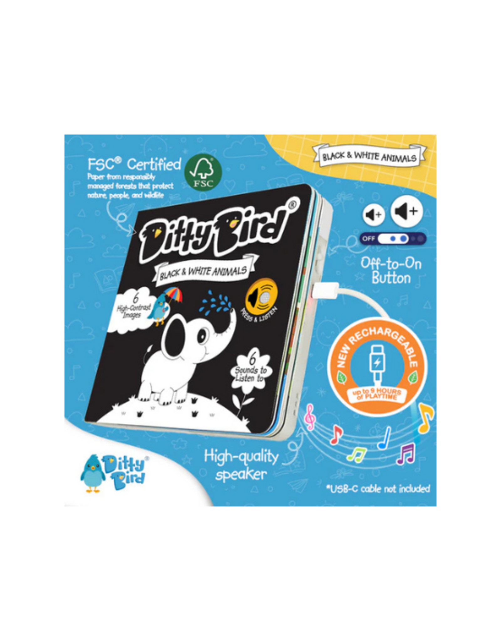 Ditty Bird Ditty Bird - Black and White Animals