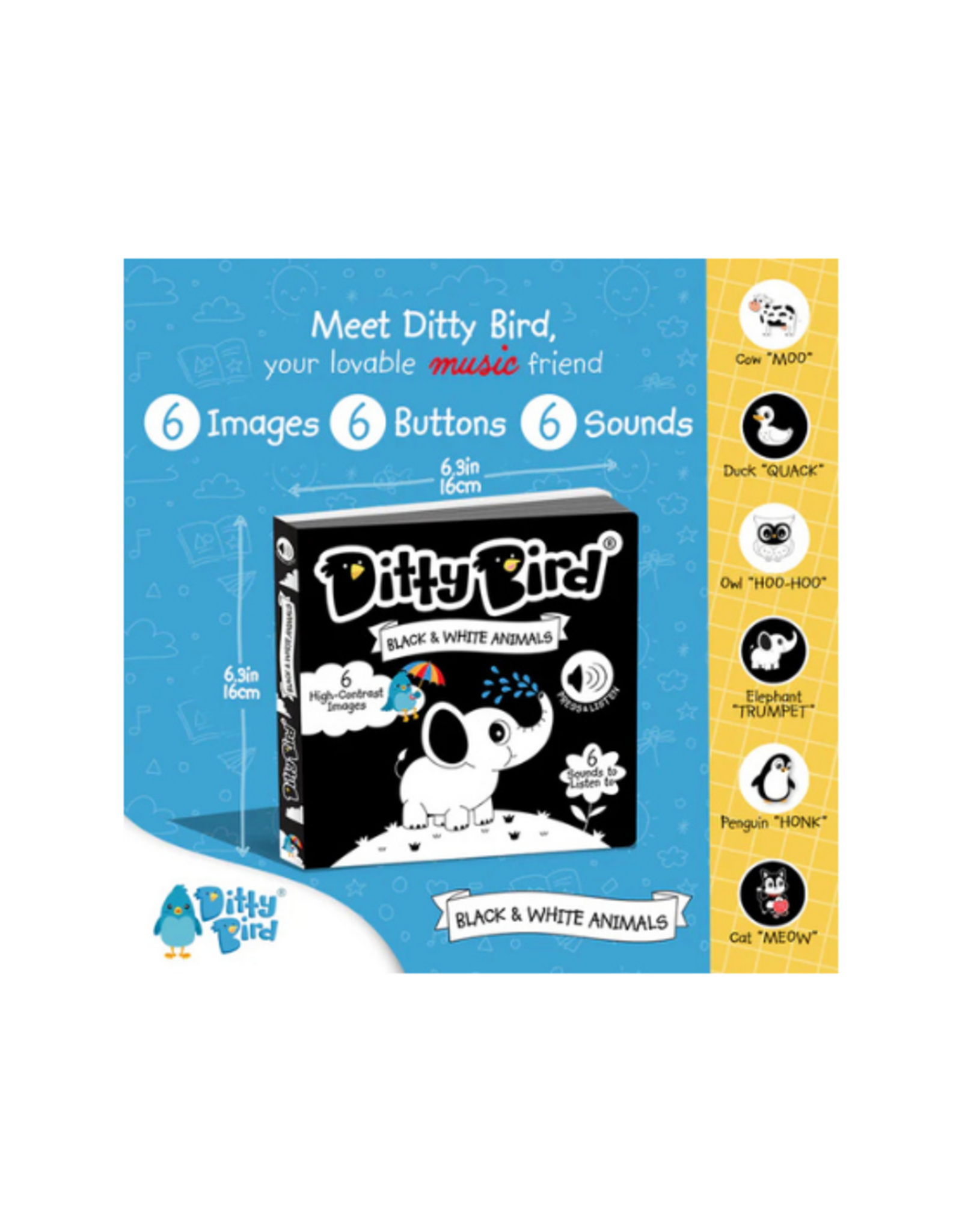 Ditty Bird Ditty Bird - Black and White Animals