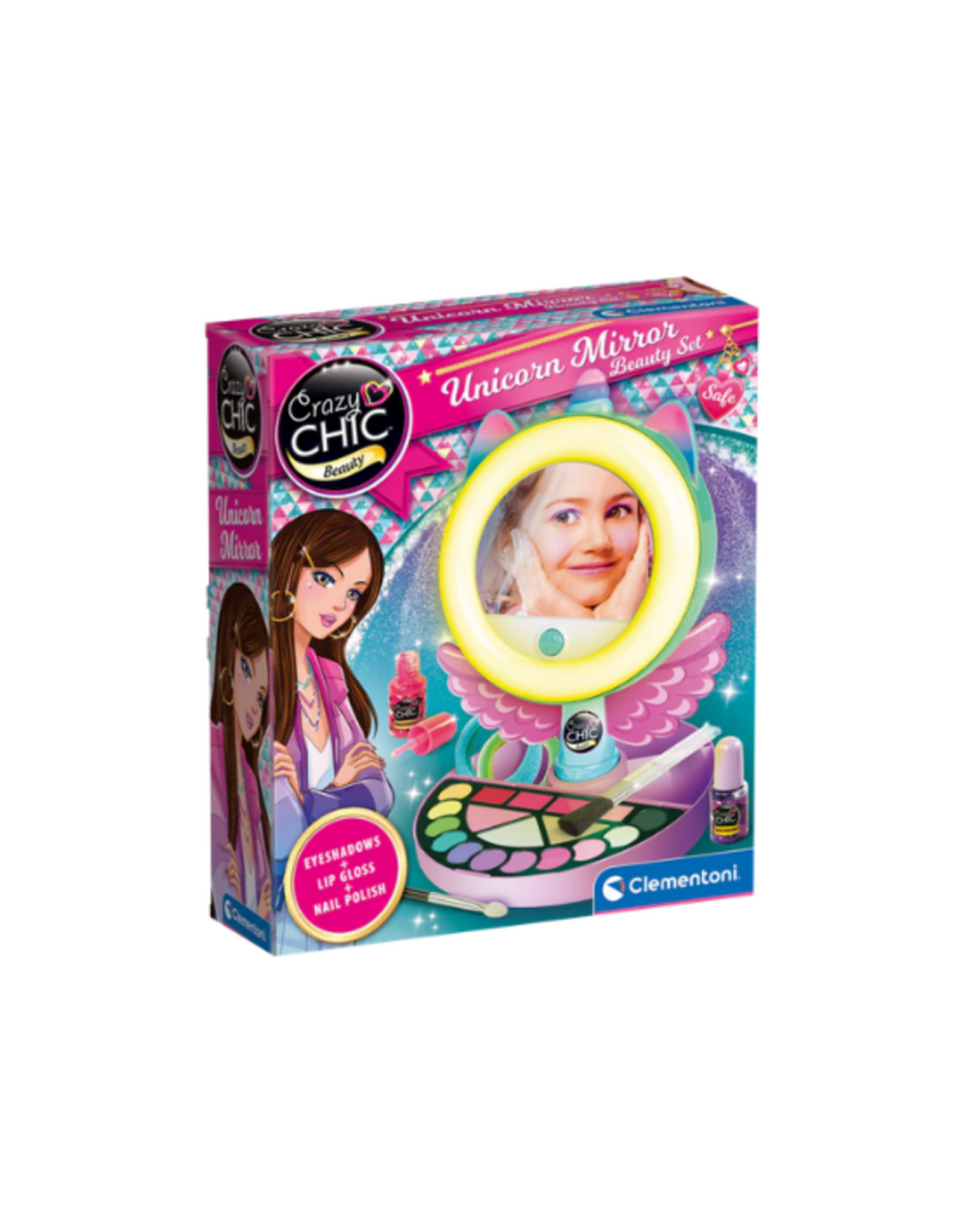 Clementoni Clementoni - Crazy Chic Unicorn Mirror Beauty Set