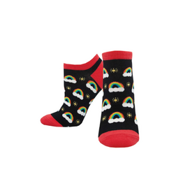 Socksmith Sunshine and Rainbows Black S/M