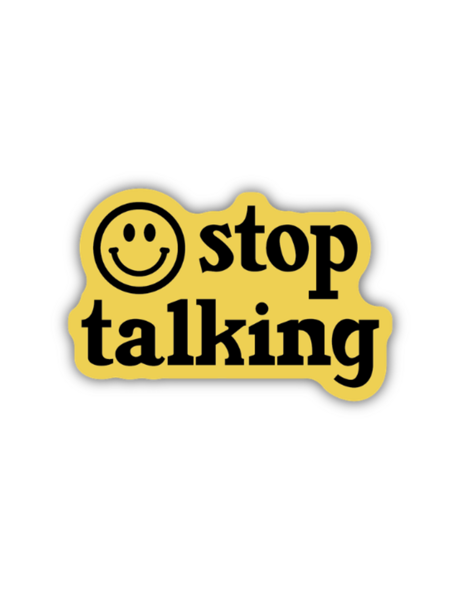 Stickers Northwest Inc. Stickers Northwest - Stop Talking Smiley Face Sticker