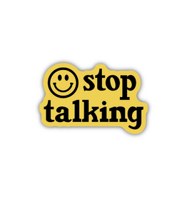Stickers Northwest Inc. Stop Talking Smiley Face Sticker