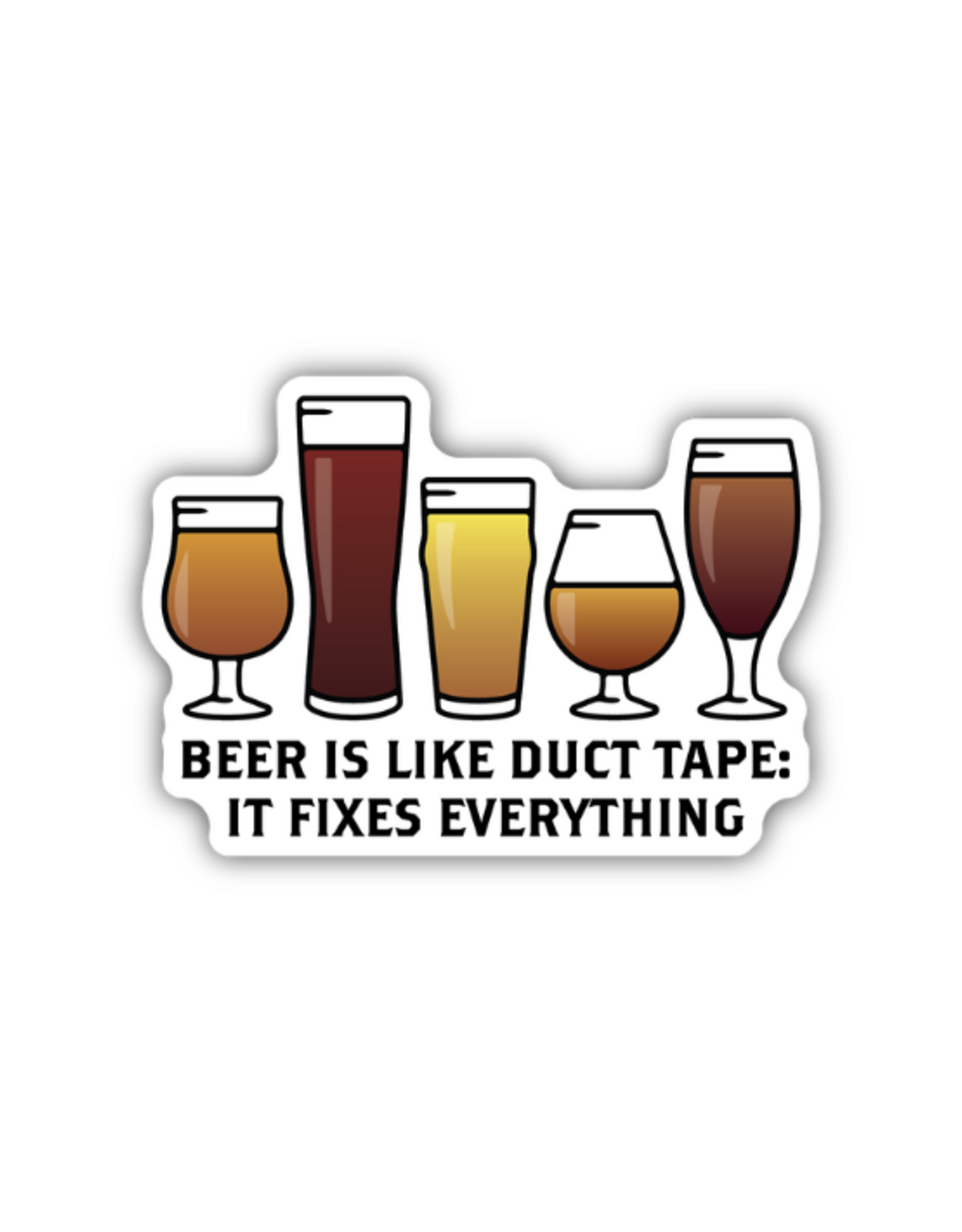 Stickers Northwest Inc. Stickers Northwest - Beer Is Like Duct Tape It Fixes Everything Sticker