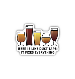 Stickers Northwest Inc. Beer Is Like Duct Tape It Fixes Everything Sticker