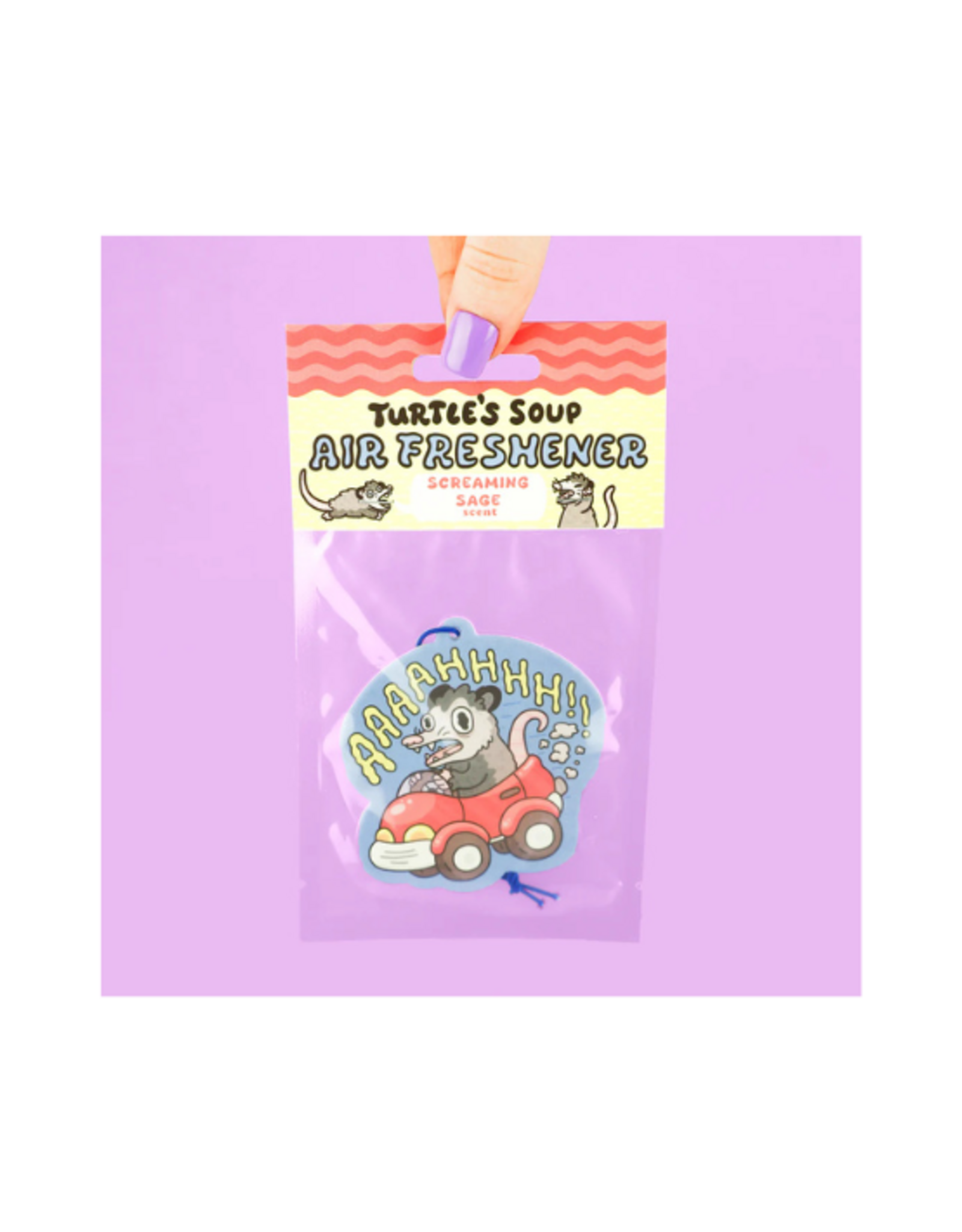 Turtle Soup Turtle's Soup - Panic Opossum Cedarwood and Sage Scented Air Freshener