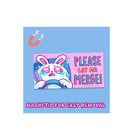 Turtle Soup Please Let Me Merge Bumper Car Magnet