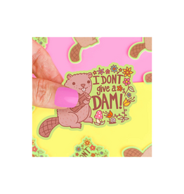 Turtle Soup I Don't Give A Dam Beaver Vinyl Sticker