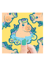 Turtle Soup Turtle's Soup - Capybara Pond Vinyl Sticker