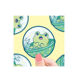 Turtle Soup Frog Capsule Prize Toy Vinyl Sticker