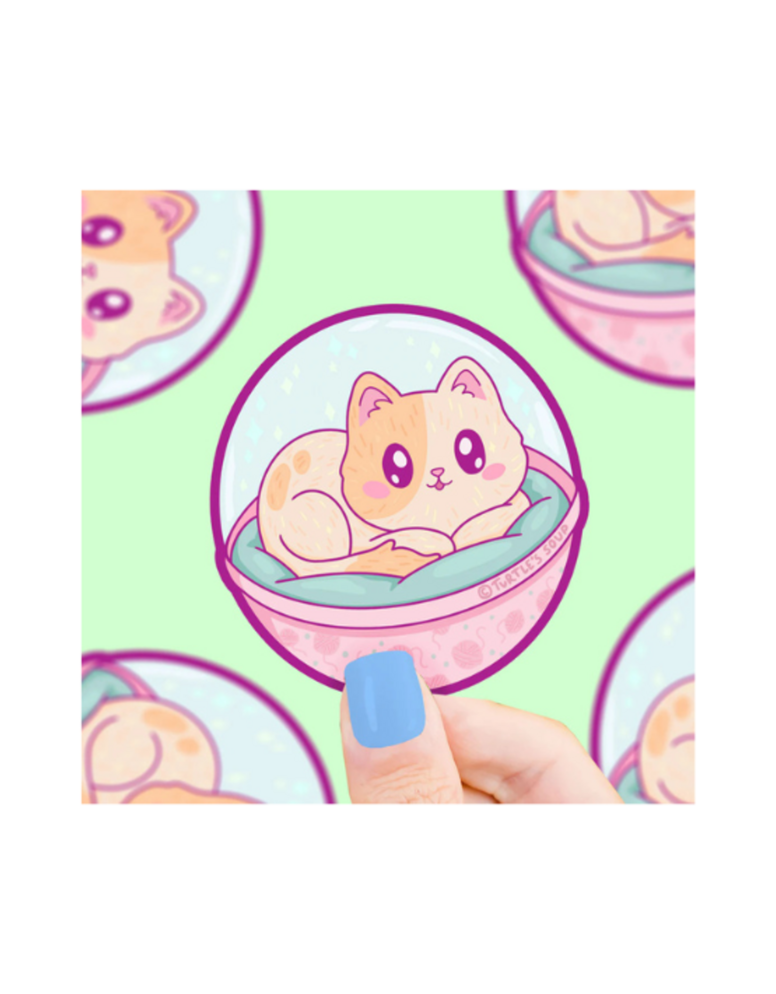 Turtle Soup Turtle's Soup - Cat Capsule Prize Toy Vinyl Sticker