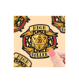 Turtle Soup High Roller D20 Dice Polyhedron Tabletop Gaming Vinyl Sticker