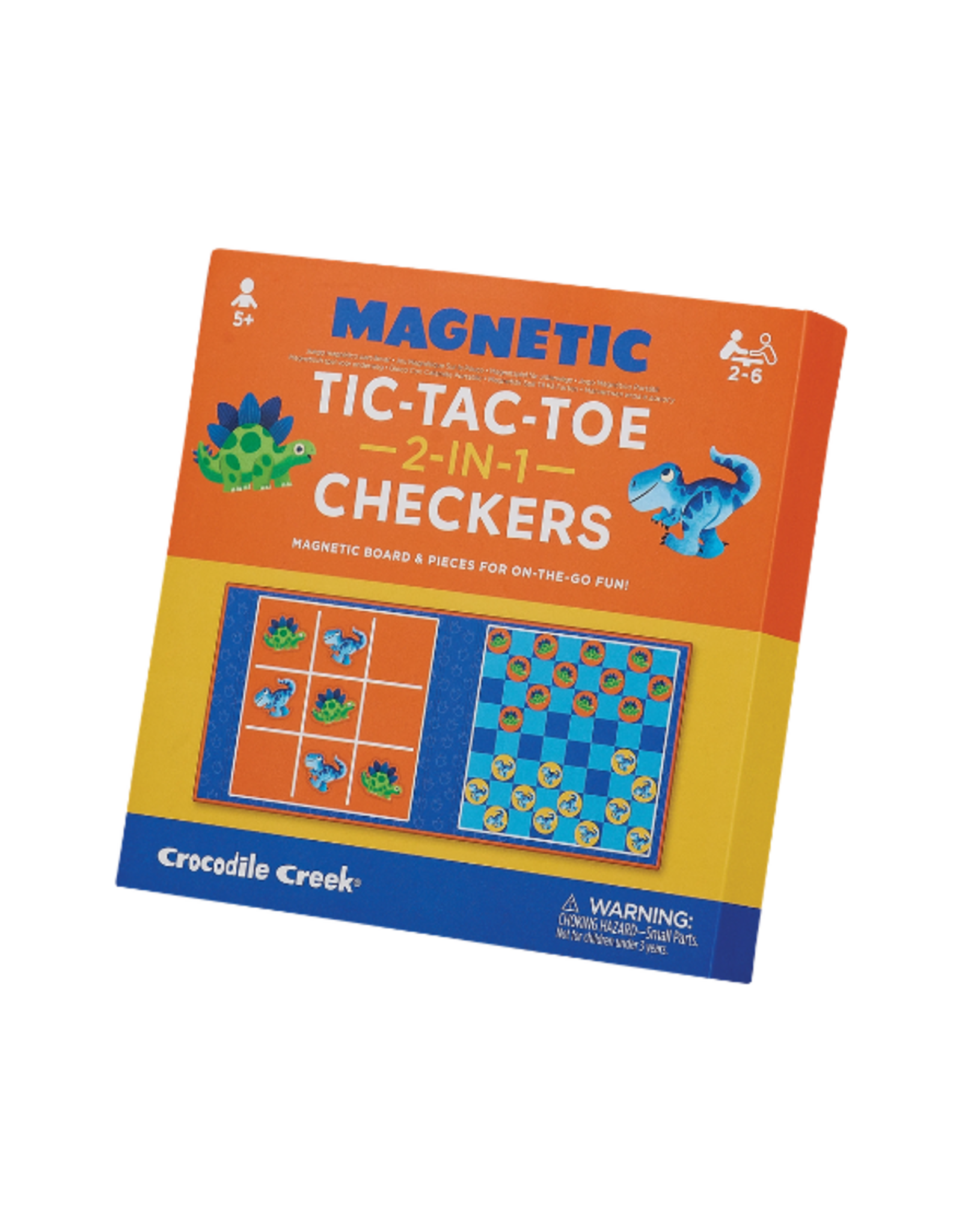 Crocodile Creek - Magnetic Games/Tic Tac Toe & Checkers Dino