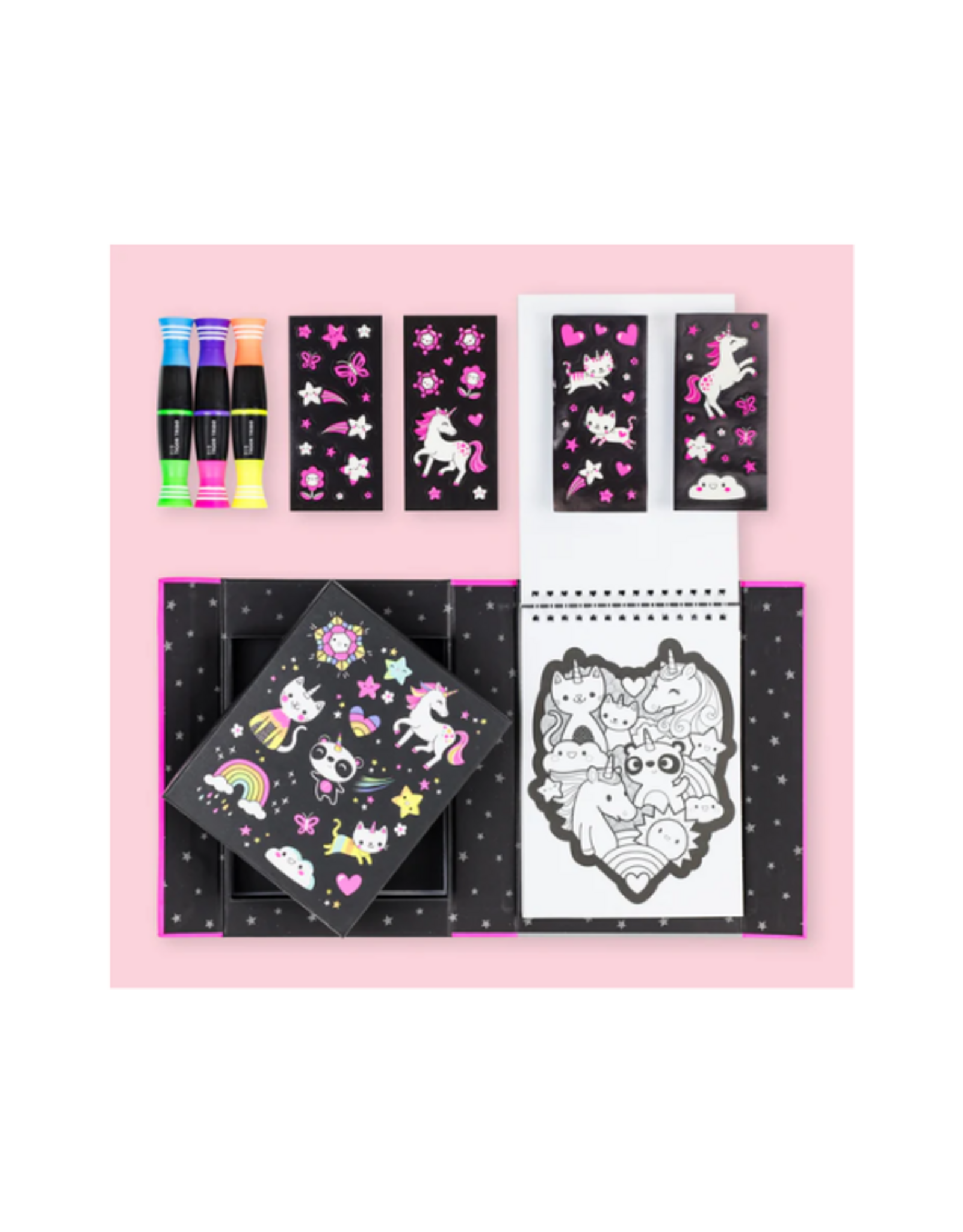 Tiger Tribe - Neon Colouring Set - Unicorns & Friends