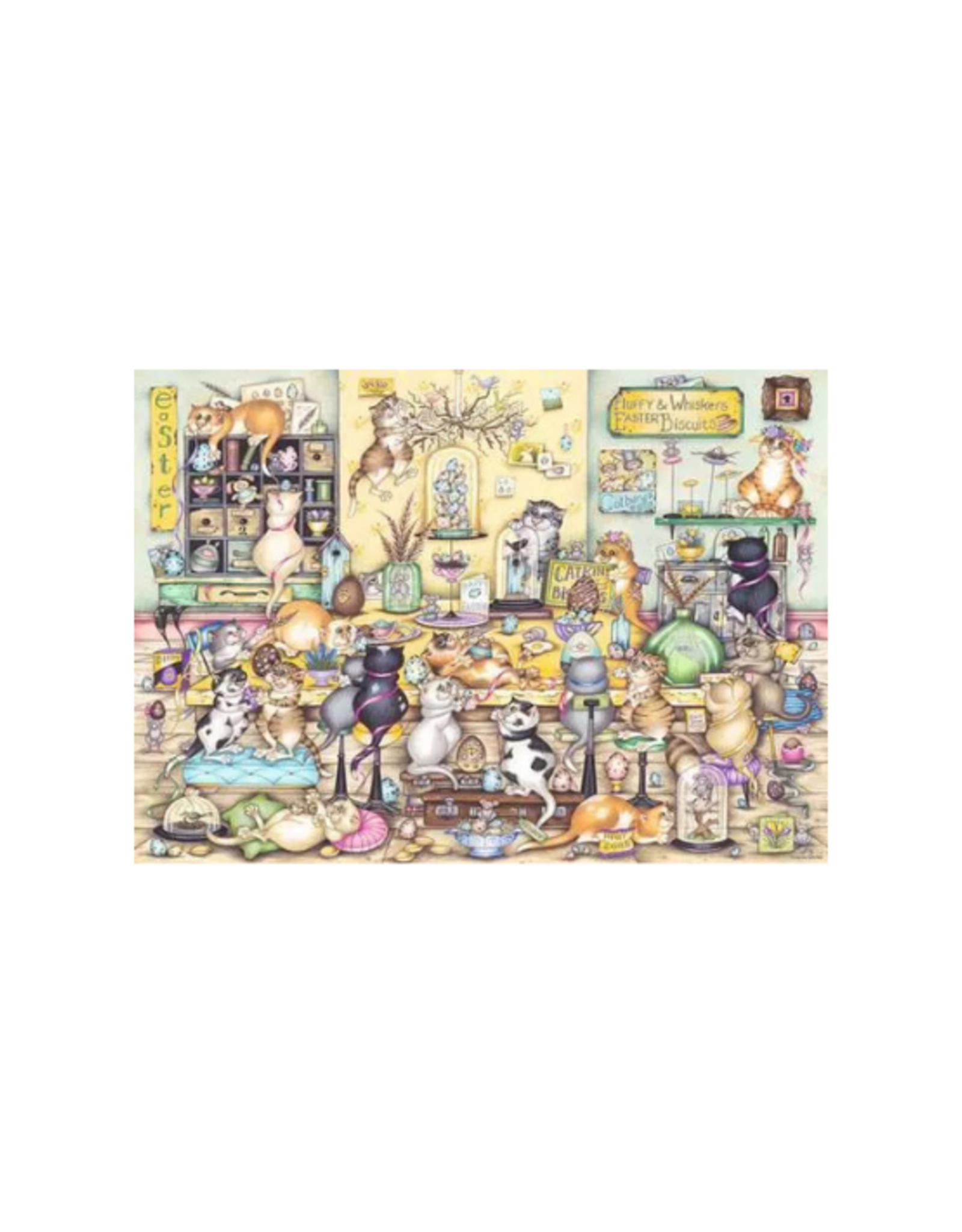 Ravensburger Ravensburger - 1000pcs - Crazy Cat's Easter Eggstravaganza