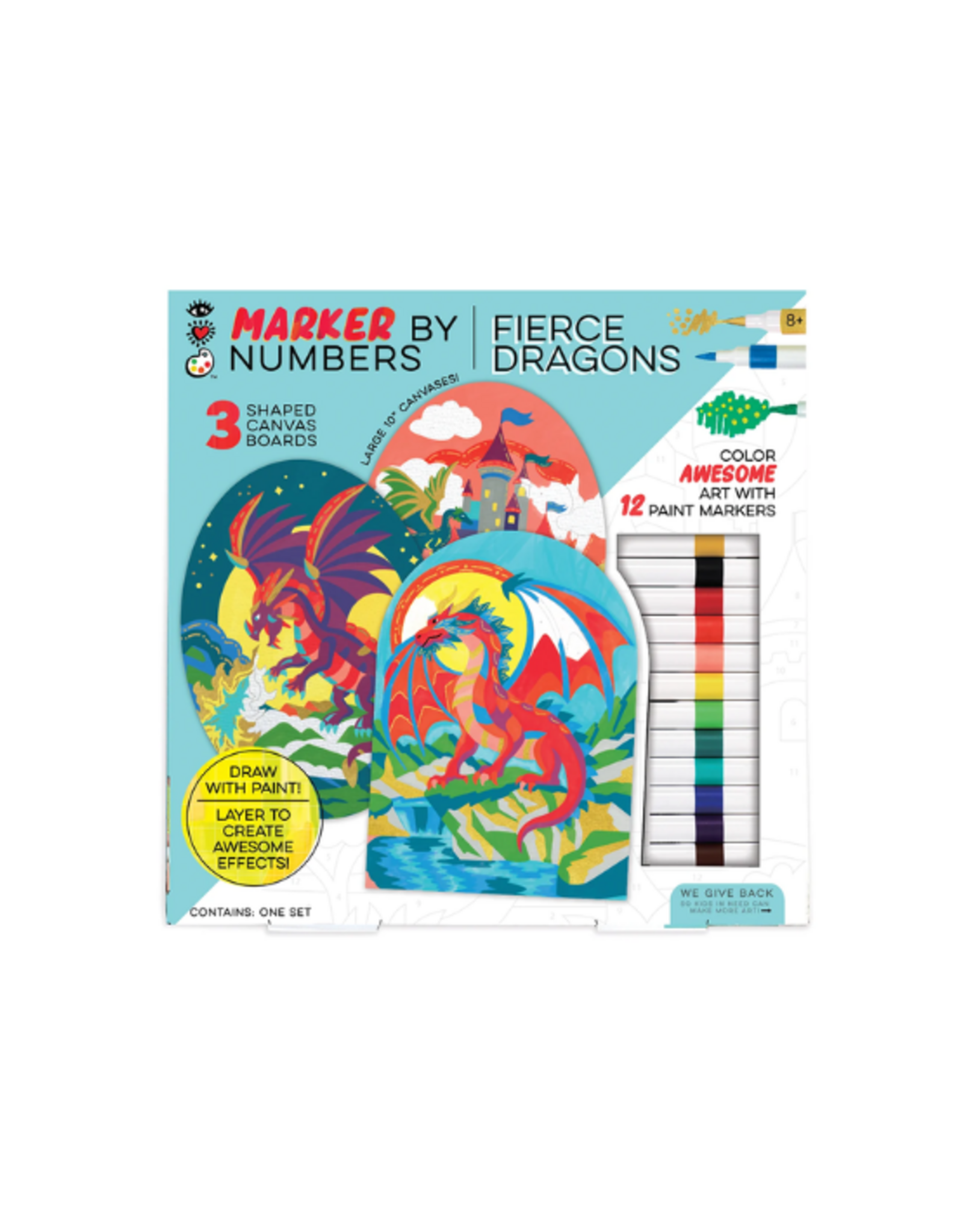 Bright Stripes Bright Stripes - IHeartArt Marker by Numbers Dragons