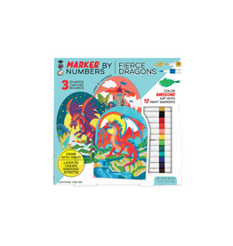 Bright Stripes IHeartArt Marker by Numbers Dragons