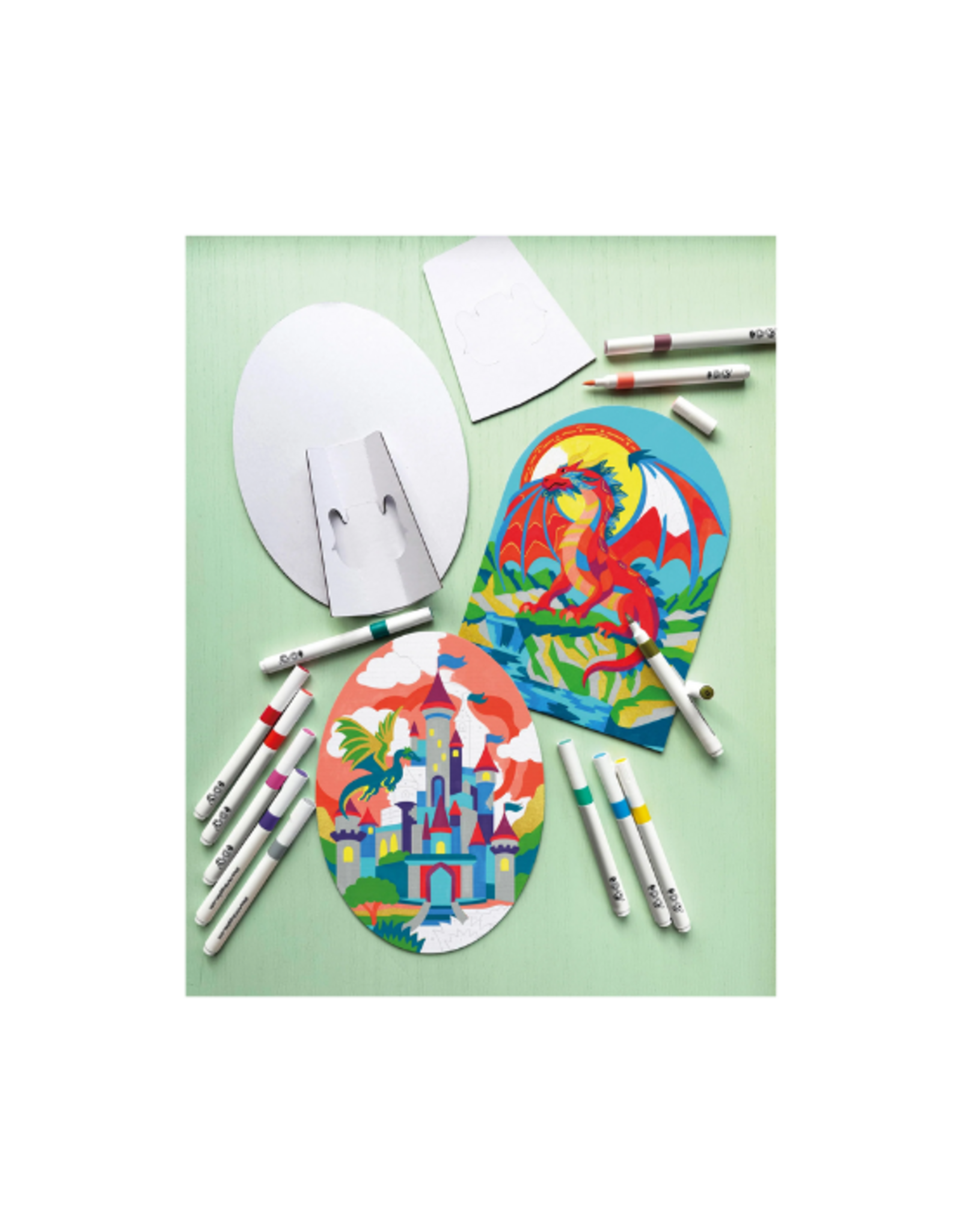 Bright Stripes Bright Stripes - IHeartArt Marker by Numbers Dragons