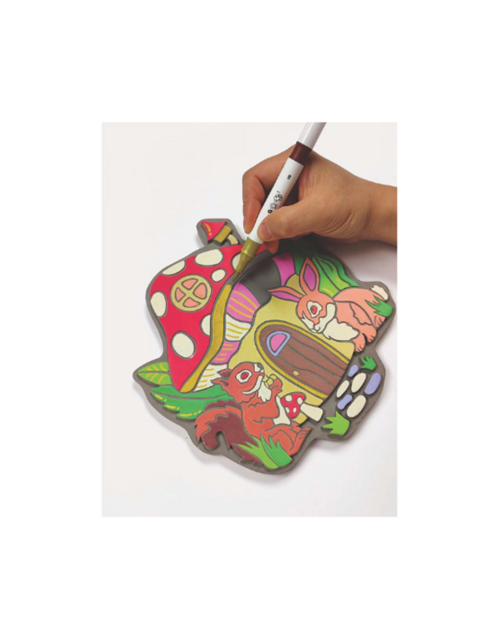 Bright Stripes Bright Stripes - IHeartArt Marker by Number Garden Stone Mushroom