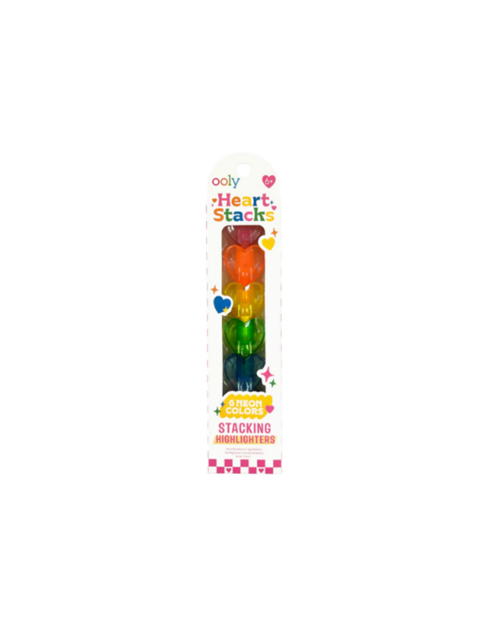 Ooly Ooly - Heart Stacks Stacking Highlighters - 6 Color