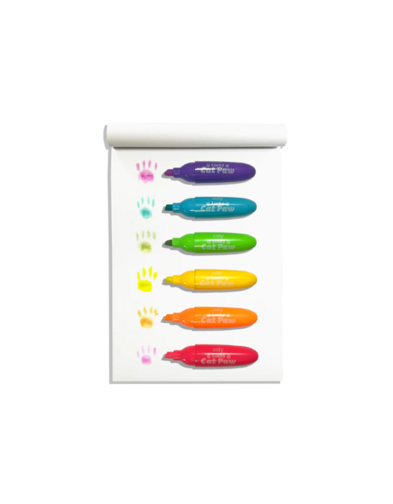 Ooly Ooly - Lucky Cat Paw Scented Neon Highlighters - Set of 6