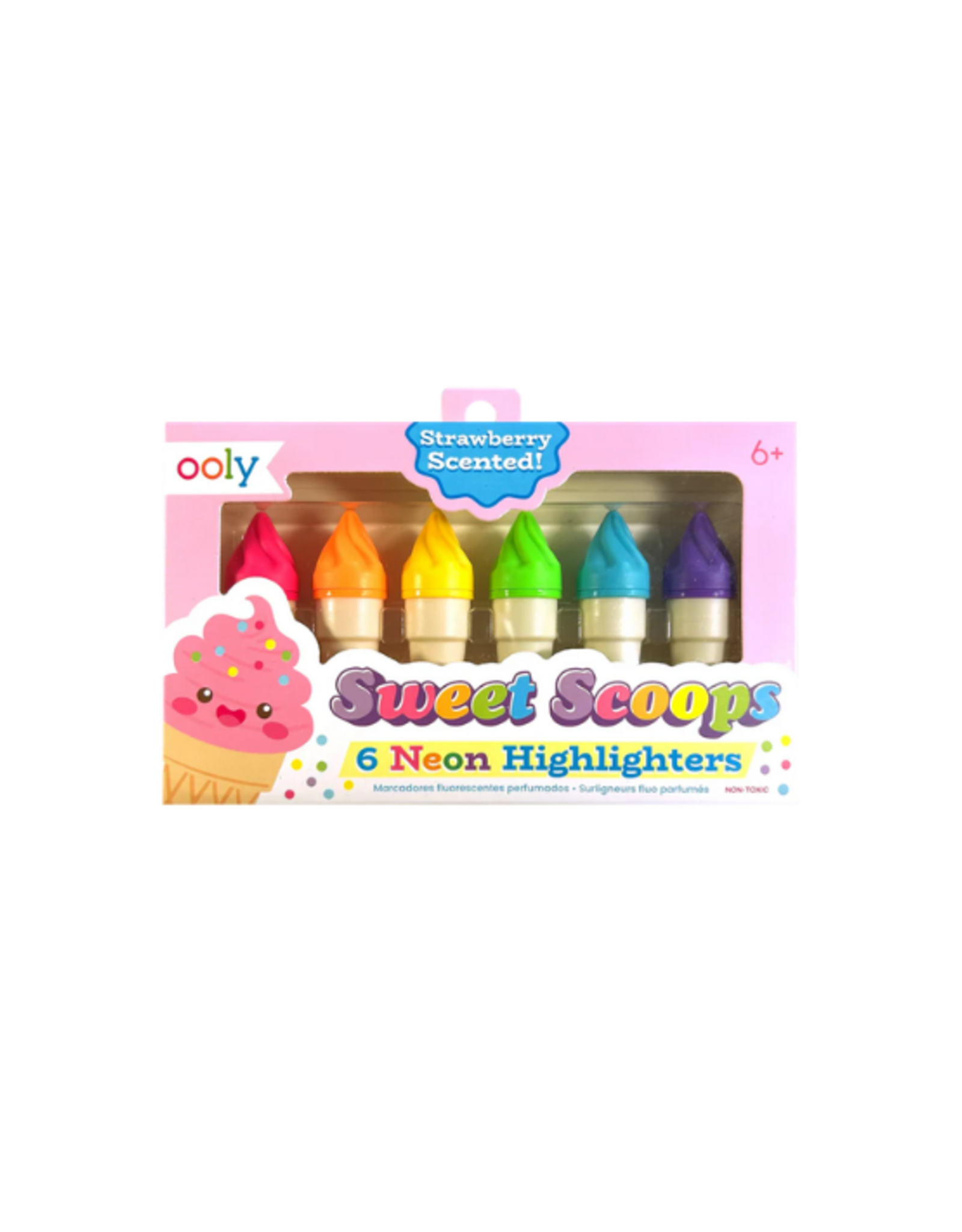 Ooly Ooly - Sweet Scoops Scented Neon Highlighters - Set of 6