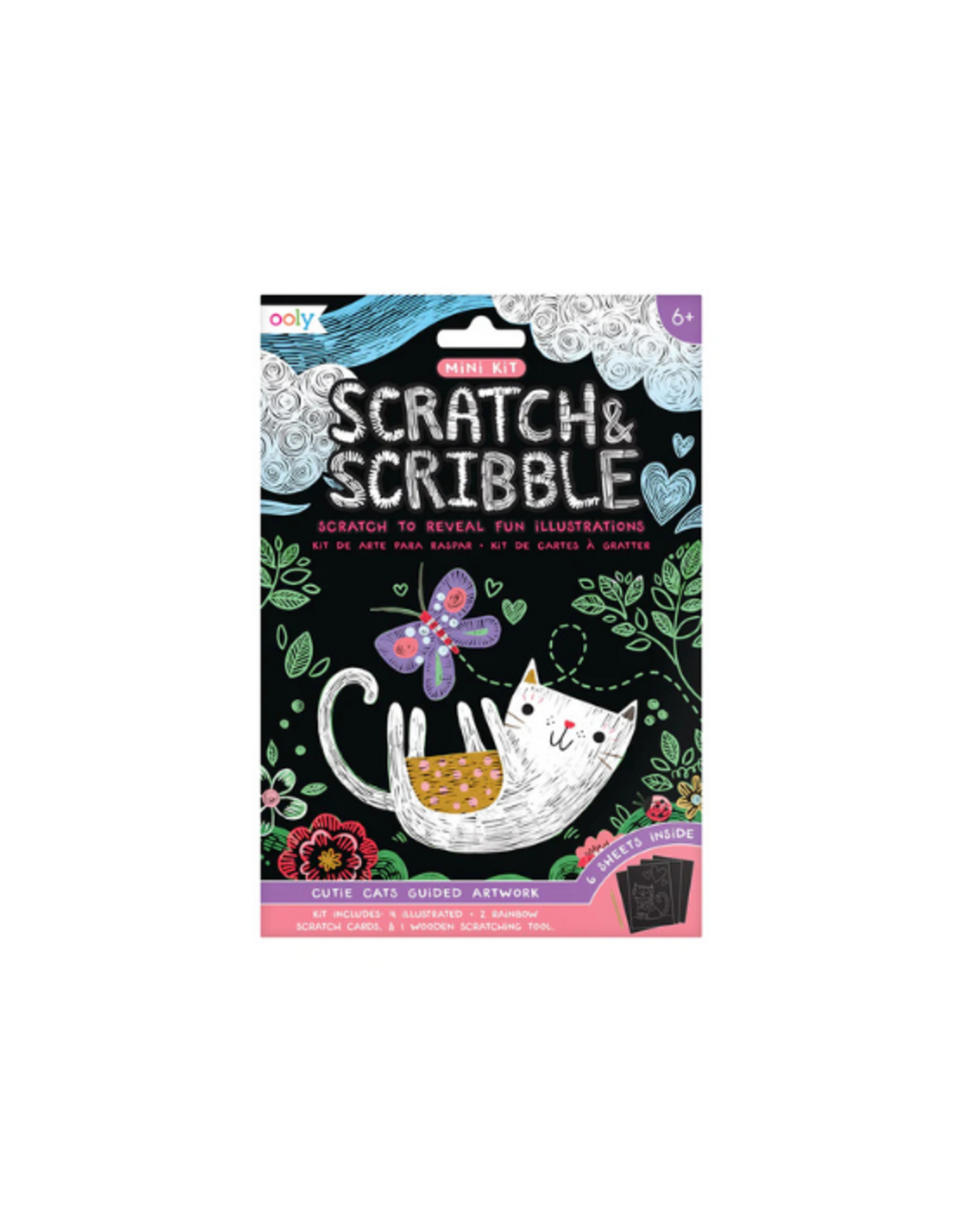 Ooly Ooly - Cutie Cats Scratch and Scribble Mini Scratch Art Kit