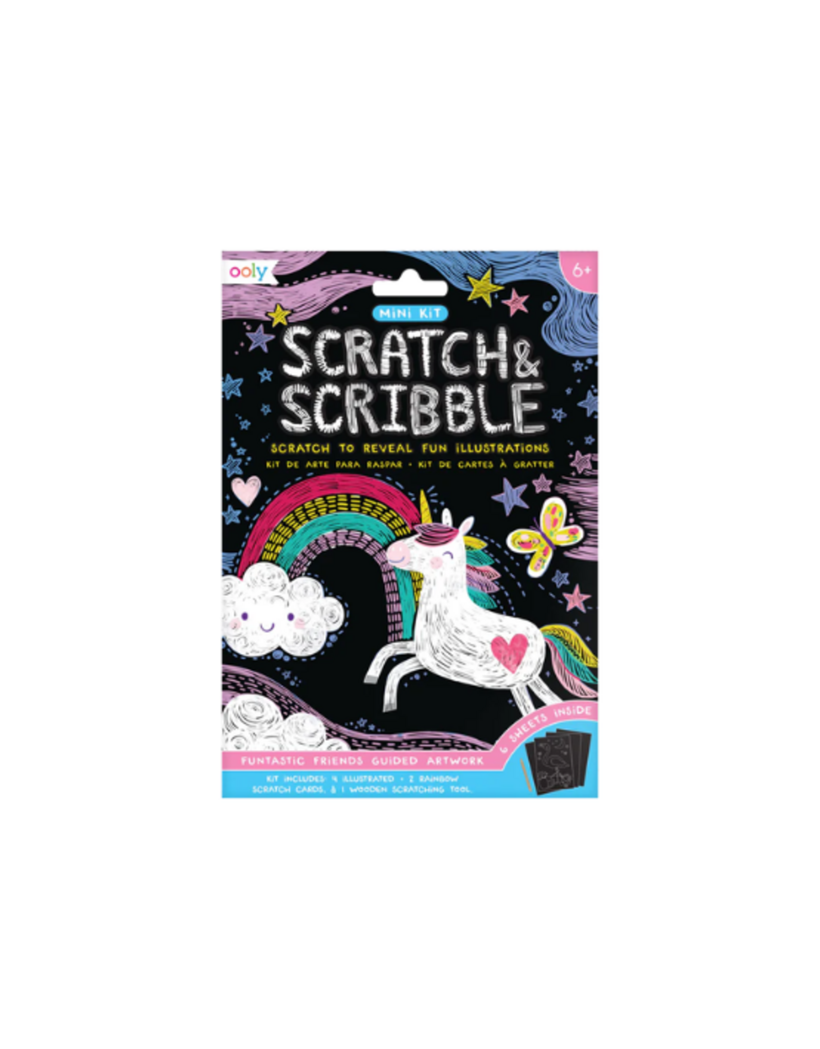 Ooly Ooly - Funtastic Friends Scratch and Scribble Mini Scratch Art Kit