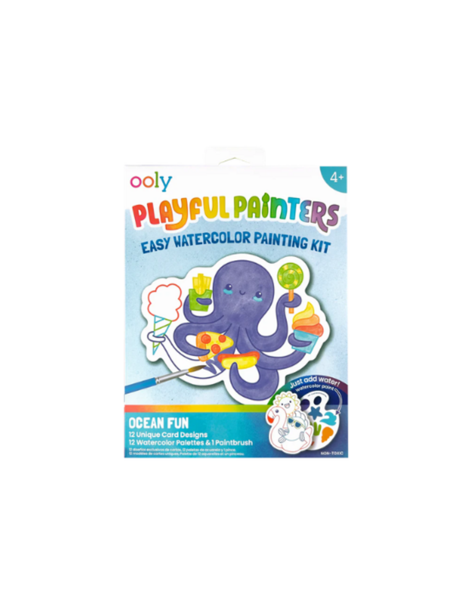 Ooly Ooly - Playful Painters Easy Watercolor Painting Kit - Ocean Fun