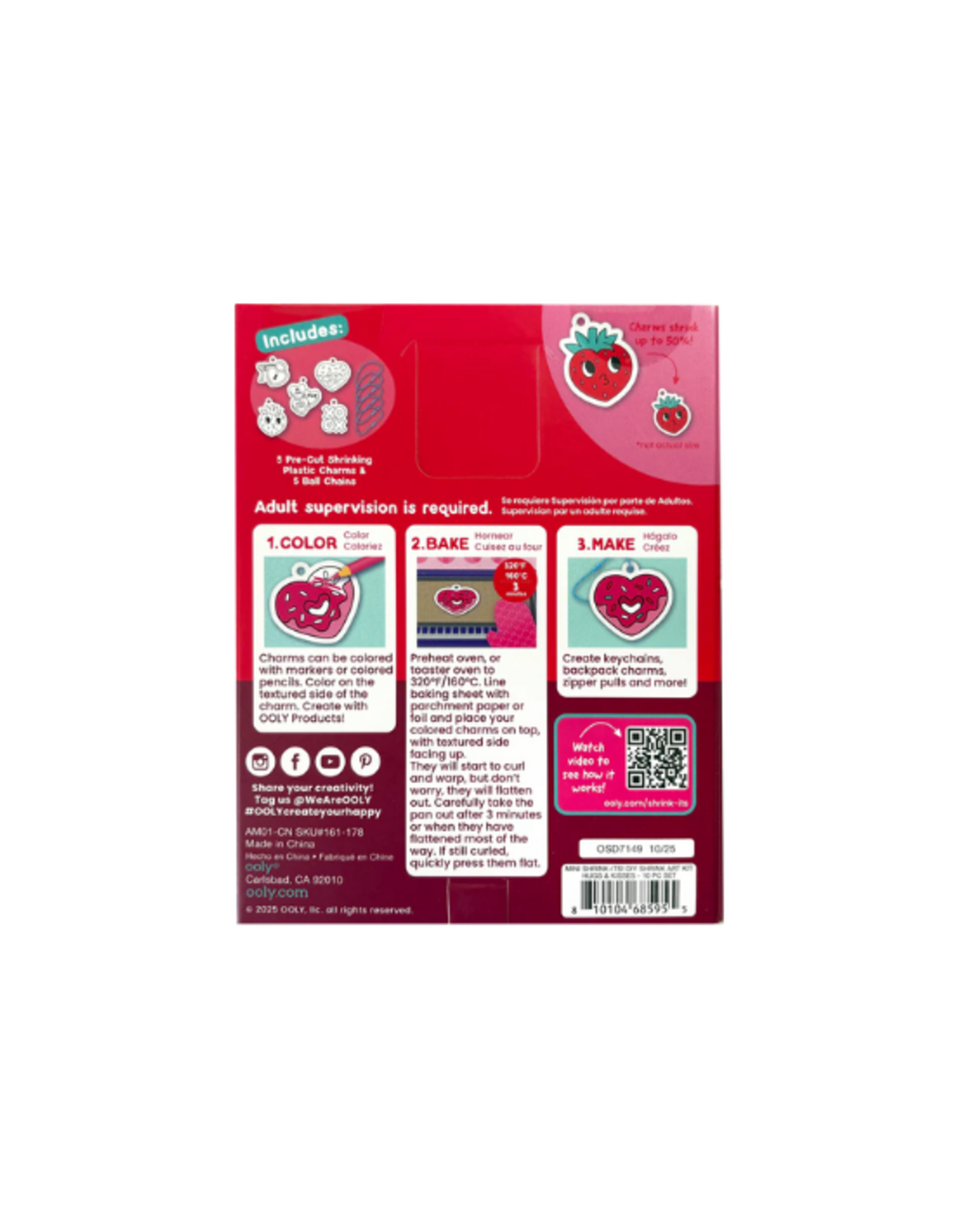 Ooly Ooly - Shrink-Its! Mini DIY Shrink Art Kit - Hugs & Kisses