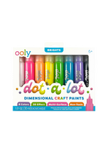Ooly Ooly - Dot-a-Lot 3D Dimensional Craft Paint - Brights - Set of 8