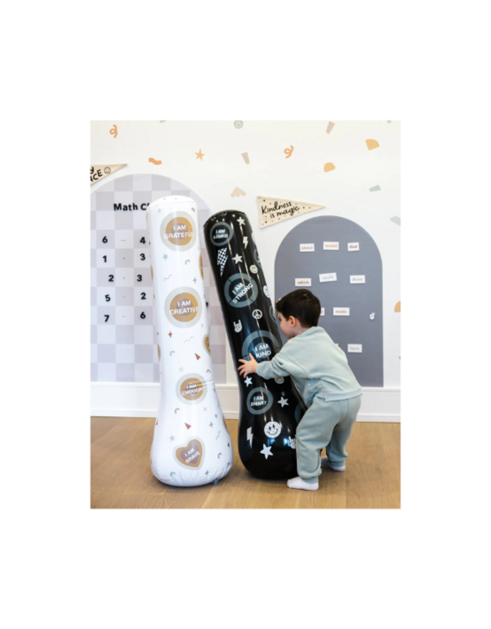 Cherrypick Cherrypick - Magic Puncher - Inflatable Punching Bag for Kids with Positive Affirmations (Monochrome)