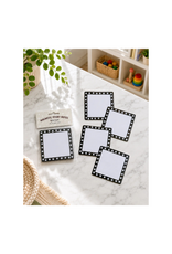 Cherrypick Cherrypick - Magnetic Sticky Notes 10pc Dry Erase Labels (Monochrome Smileys)