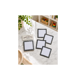 Cherrypick Magnetic Sticky Notes 10pc Dry Erase Labels (Monochrome Smileys)