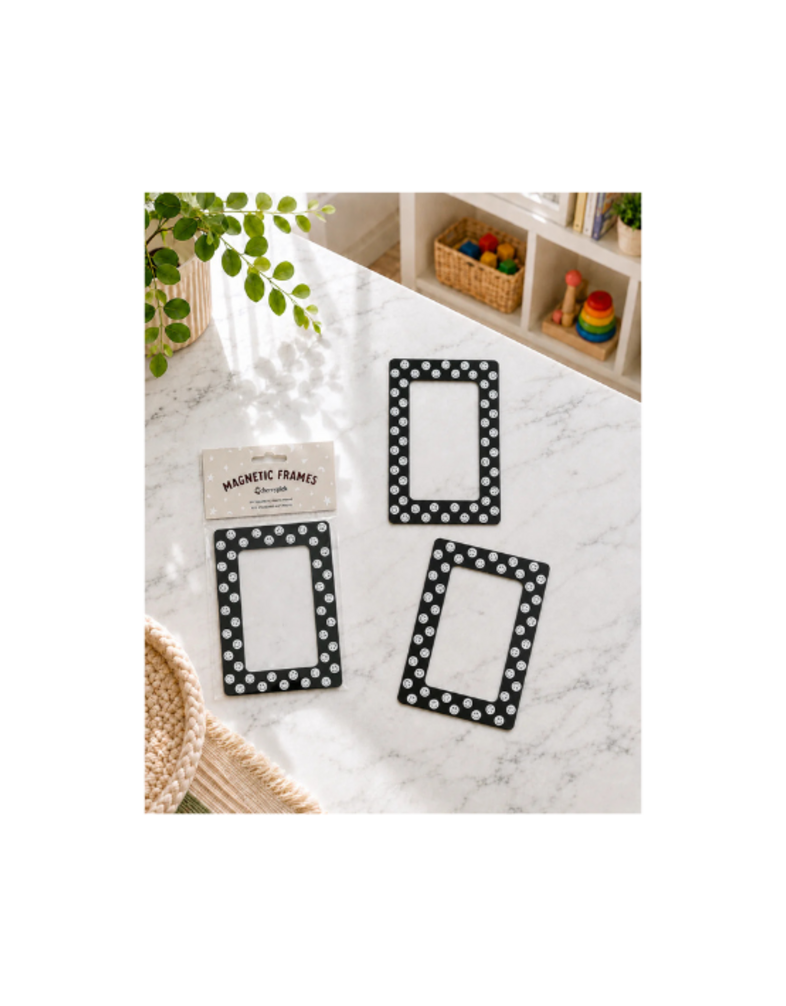 Cherrypick Cherrypick - Magnetic Photo Frames 2-Pack (Monochrome Smileys)