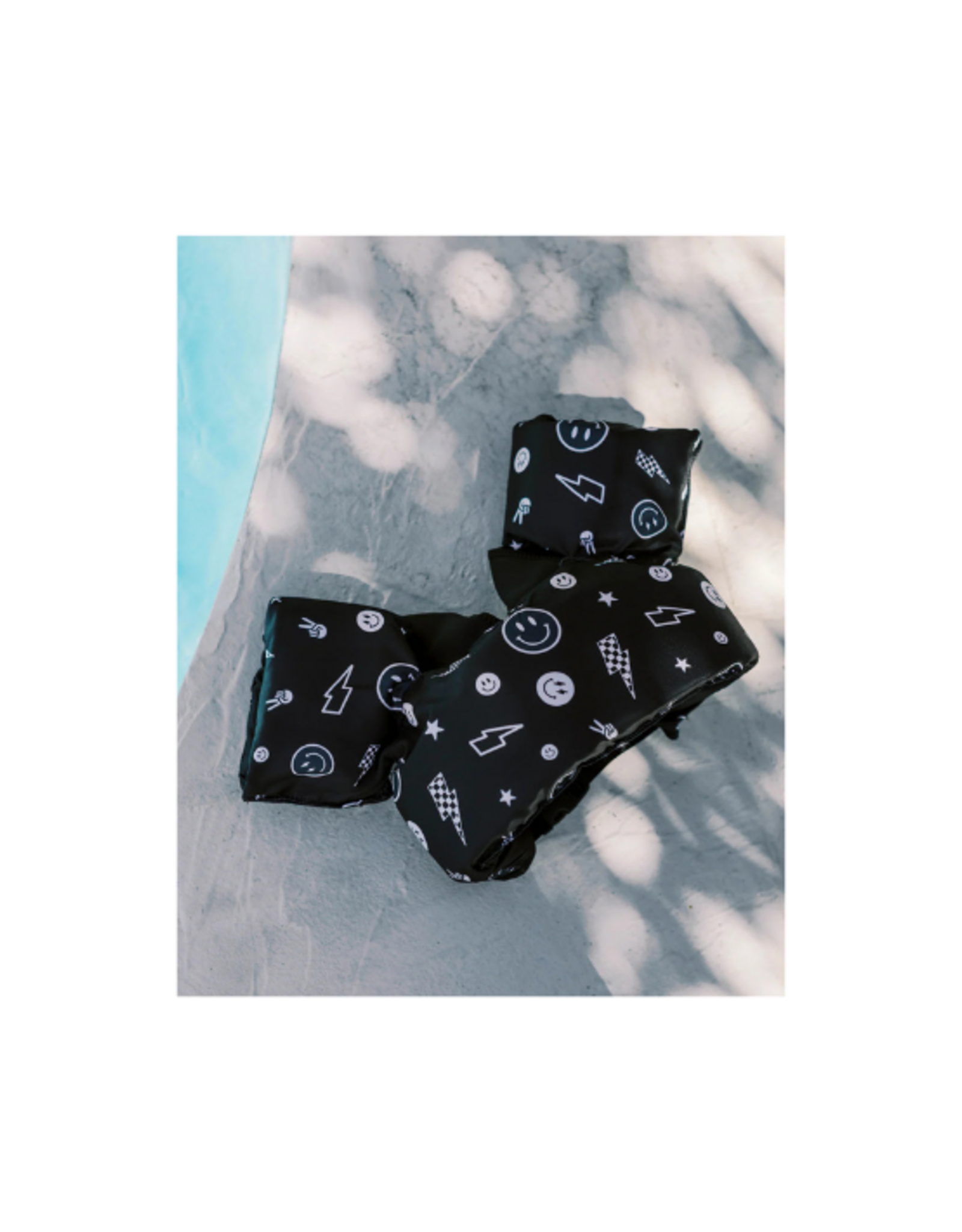 Cherrypick Cherrypick - Little Swimmer Floatie - Toddler & Kids Swim Vest Floaties (Monochrome Smiley)