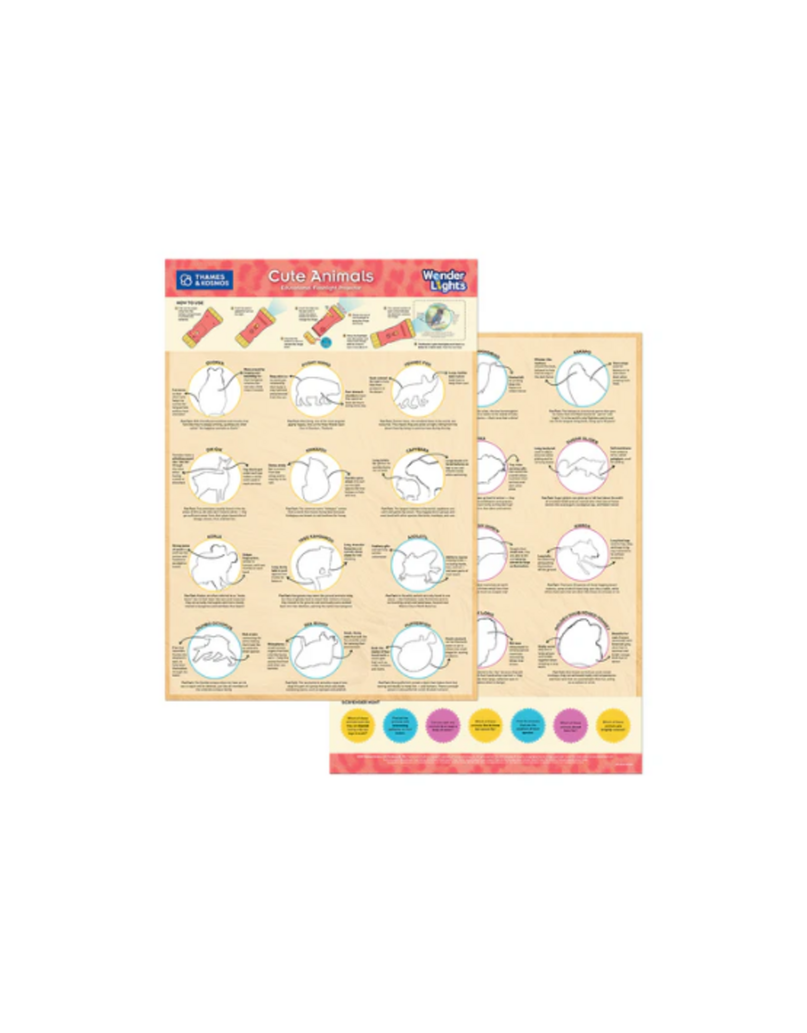 Thames & Kosmos Thames & Kosmos - Wonder Lights: Cute Animals - Educational Flashlight Projector