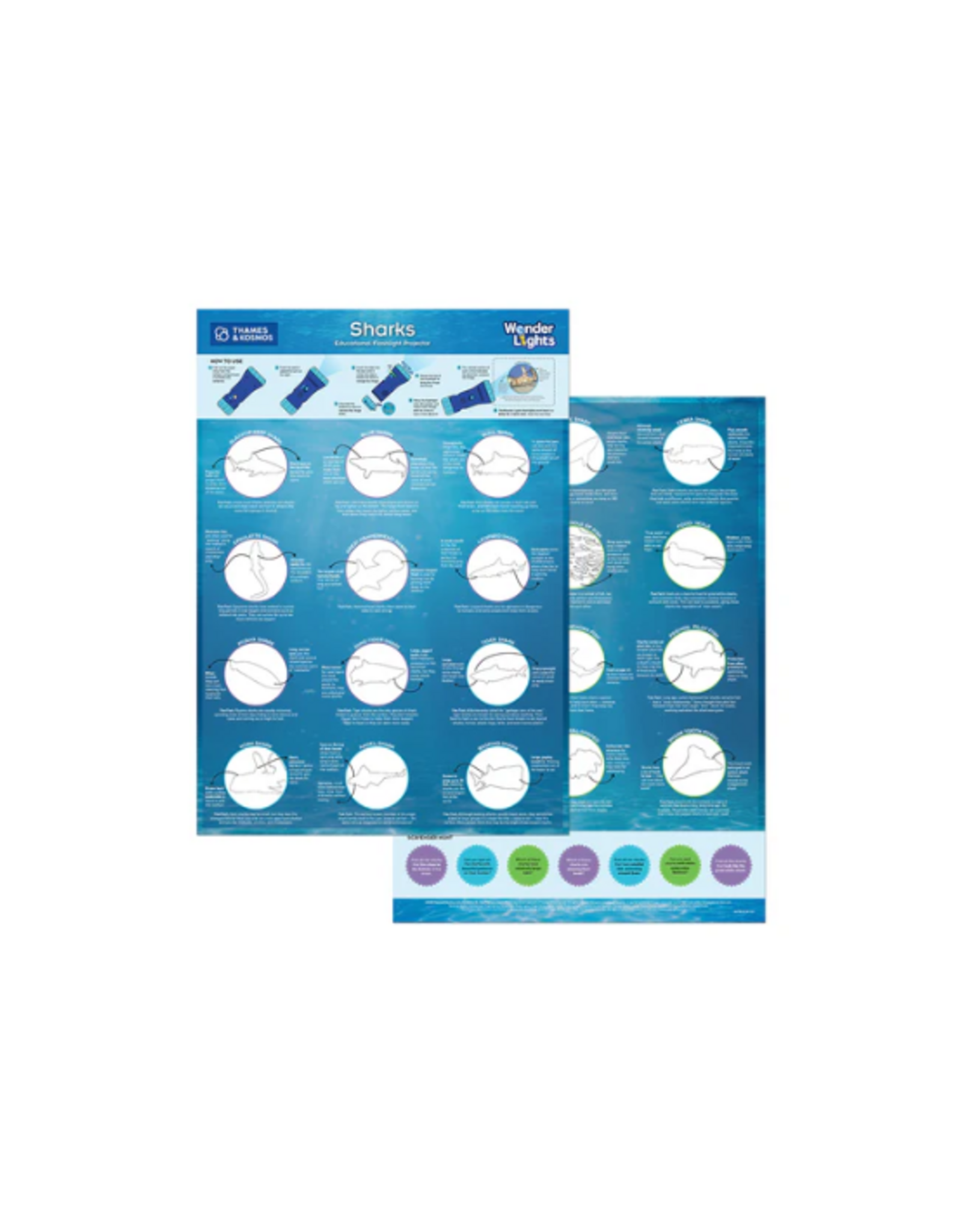 Thames & Kosmos Thames & Kosmos - Wonder Lights: Sharks - Educational Flashlight Projector