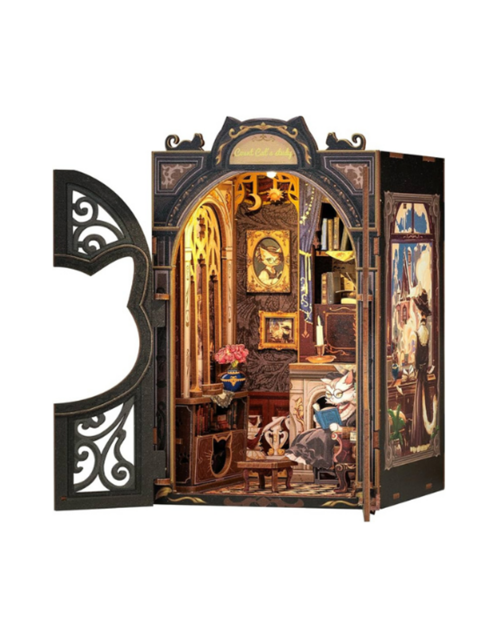 CuteBee CuteBee - DIY Book Nook Kit Count Cat's Study