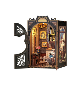 CuteBee DIY Book Nook Kit Count Cat's Study