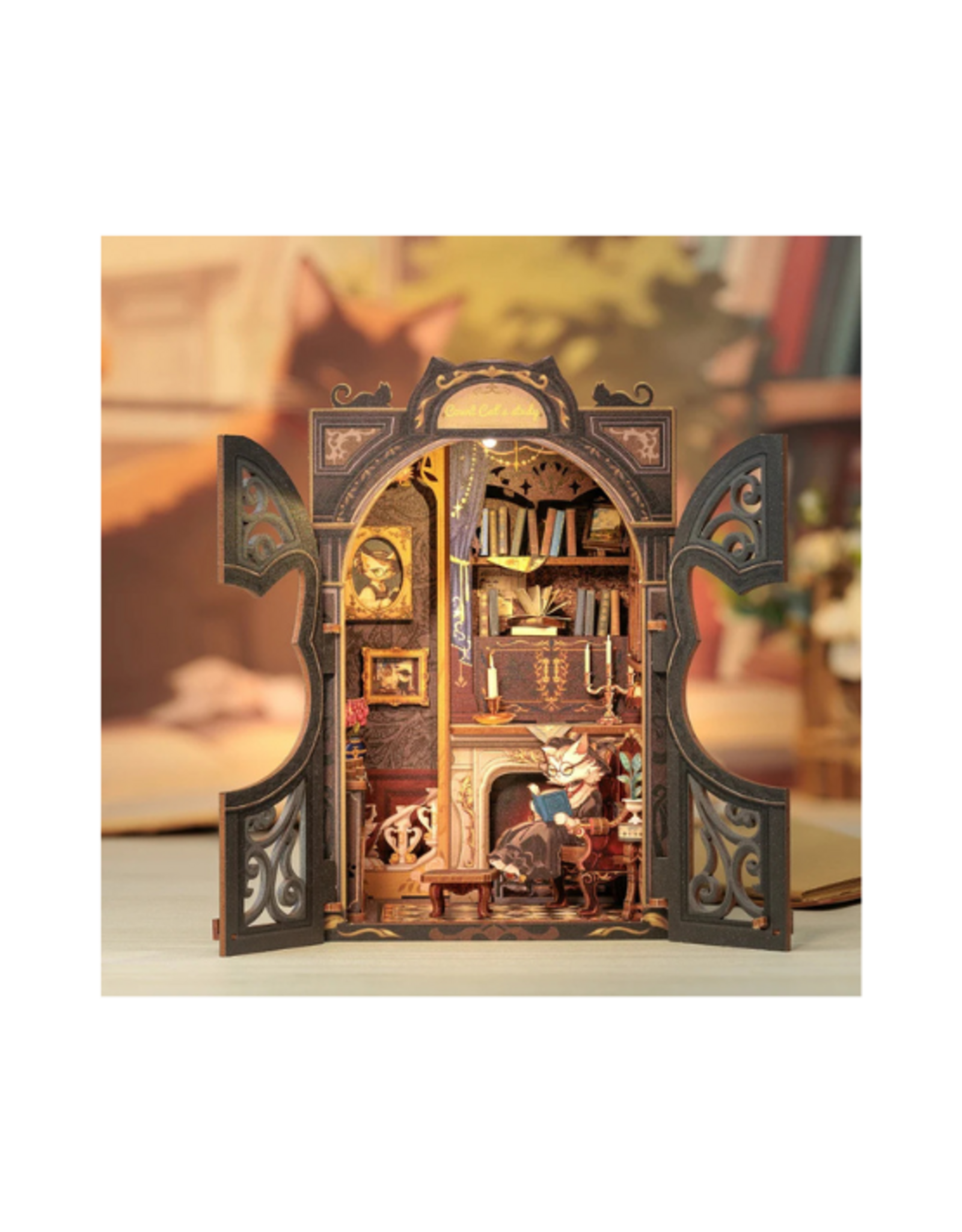 CuteBee CuteBee - DIY Book Nook Kit Count Cat's Study