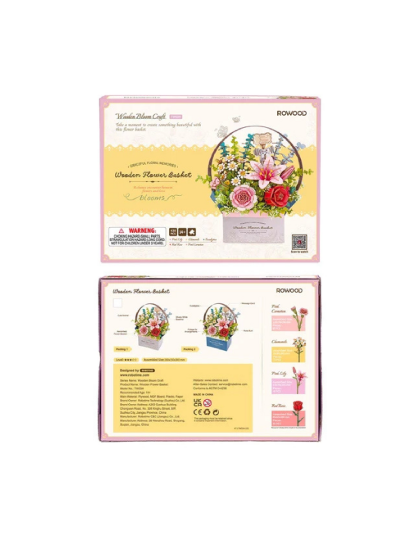 Rowood Rowood - Wooden Flower Basket