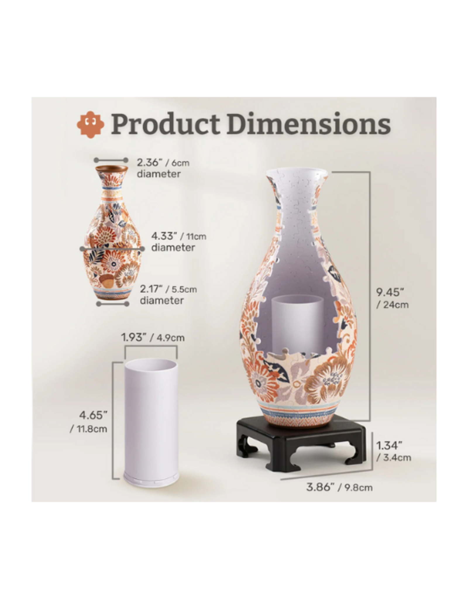 PieceRelax PieceRelax - Puzzle Vase - Winter Grace
