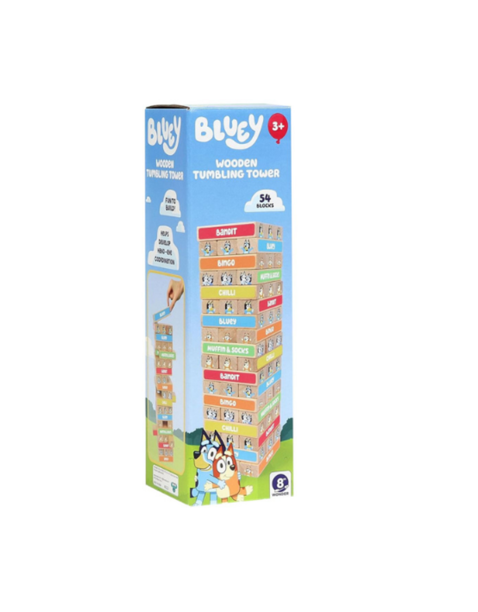 Moose Toys - Bluey: Wooden Tumbling Tower