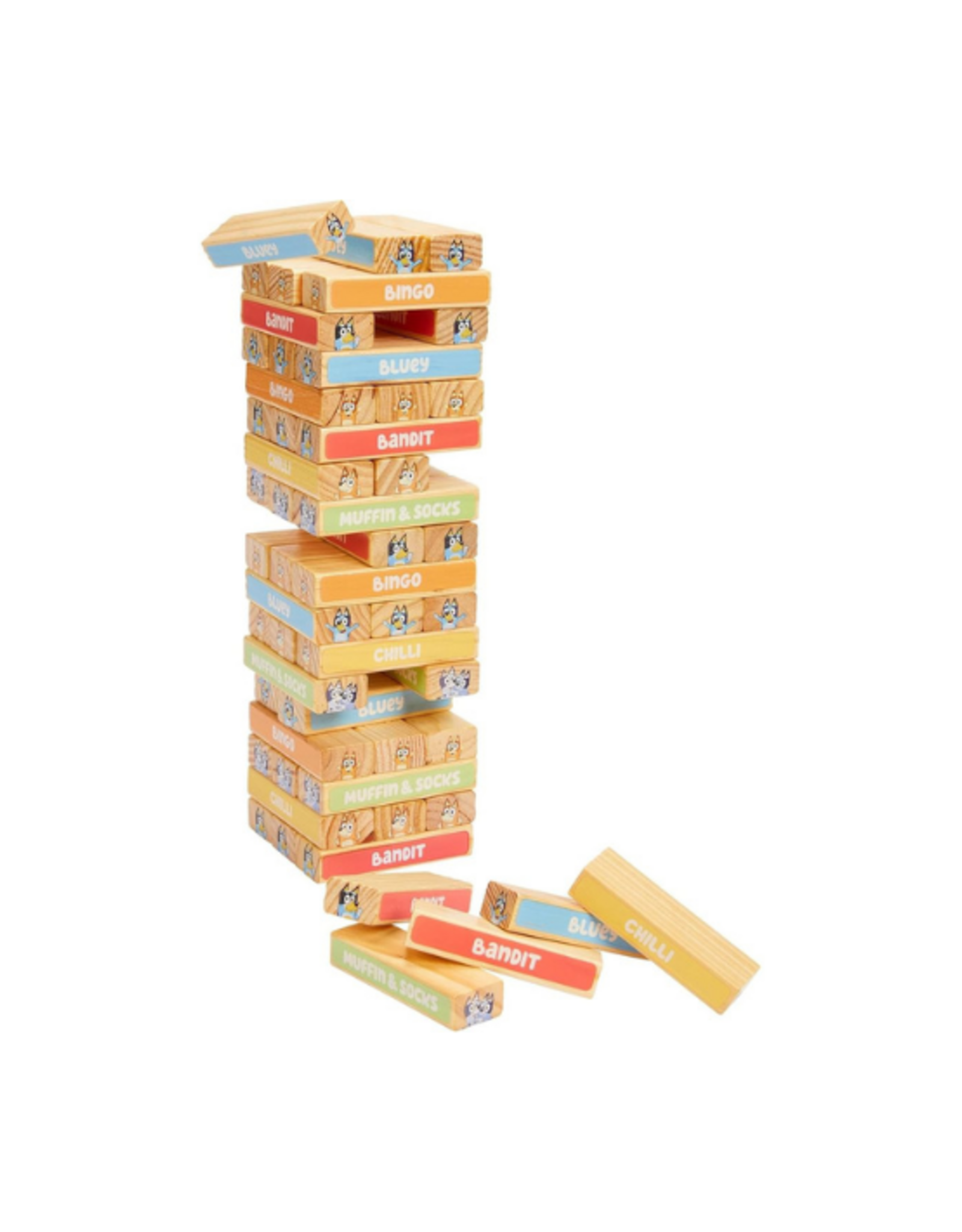 Moose Toys - Bluey: Wooden Tumbling Tower