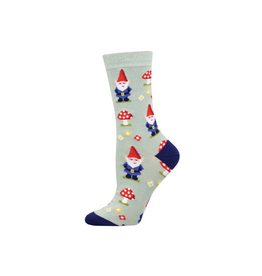 Socksmith Gnome More Mushrooms Blue S/M (Bamboo)