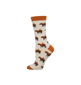 Socksmith Capybara Orange Ivory S/M (Bamboo)