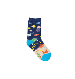 Socksmith Under The Sea Navy 2-4yrs