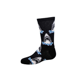 Socksmith Shark Attack Black 7-10yrs